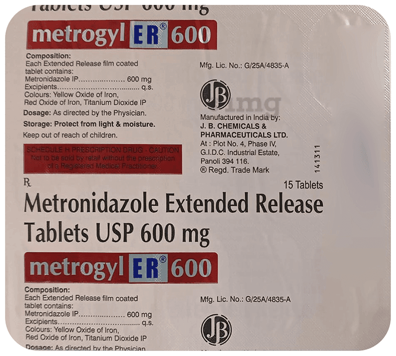 METROGYL ER 600MG